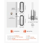 Mechanical Keyless Entry Door Lock, 2.0 Code Upgrade, 4-7 Digits Code, Single-Sided Push Button Combination Mechanical Keypad Do