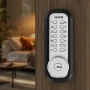 Mechanical Keyless Entry Door Lock, 2.0 Code Upgrade, 4-7 Digits Code, Single-Sided Push Button Combination Mechanical Keypad Do