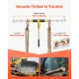Ratchet Chain Binder, 5/16 in x 12.8 ft G80 Chains, 8000 lbs Working Load of Ratchet Load Binder, Chains and Binders Set, Tie Do