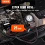 Compression Tester Adapter Kit, 9 Pcs Automotive Engine Cylinder Leak Down Compression Test, Accurate Dual Scale Pressure Gauge 