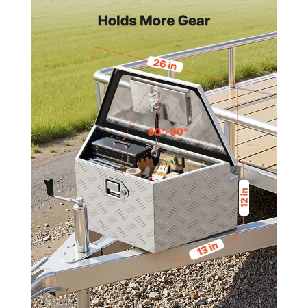 Trailer-tungekasse, 660 x 330 x 305 mm Aluminium