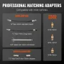 Komprimeringstesteradapterkit, 9 pcs Automotive