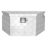 Trailer Tongue Box, 660 x 330 x 305 mm Aluminum Trailer Tongue Tool Box, Heavy Duty Storage Organizer with Lock & Keys, Utility 