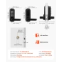 Mechanical Keyless Entry Door Lock, 2.0 Code Upgrade, 4-7 Digits Code, Single-Sided Push Button Combination Keypad Door Lock wit
