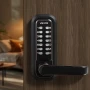 Mechanical Keyless Entry Door Lock, 2.0 Code Upgrade, 4-7 Digits Code, Single-Sided Push Button Combination Keypad Door Lock wit