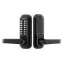 Mechanical Keyless Entry Door Lock, 2.0 Code Upgrade, 4-7 Digits Code, Single-Sided Push Button Combination Keypad Door Lock wit