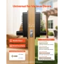 Mechanical Keyless Entry Door Lock, 2.0 Code Upgrade, 4-7 Digits Code, Double-Sided Push Button Combination Keypad Door Lock wit
