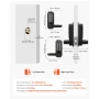 Mechanical Keyless Entry Door Lock, 2.0 Code Upgrade, 4-7 Digits Code, Double-Sided Push Button Combination Keypad Door Lock wit