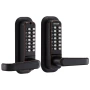Mechanical Keyless Entry Door Lock, 2.0 Code Upgrade, 4-7 Digits Code, Double-Sided Push Button Combination Keypad Door Lock wit