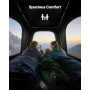 Rooftop Tent Hard Shell, 2-3 Person Aluminum Roof Top Tent Hardshell with Tri-Color LED Light & Thick Mattress, Waterproof Windp
