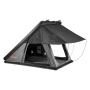 Rooftop Tent Hard Shell, 2-3 Person Aluminum Roof Top Tent Hardshell with Tri-Color LED Light & Thick Mattress, Waterproof Windp