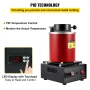 Electric Melting Furnace, 3KG Digital Electric Melting Furnace, 1350W 1150℃/2102 ℉ Gold Smelter Furnace with Graphite Crucible &