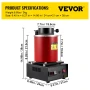 Elektrisk smelteovn, 3KG digital elektrisk smelteovn, 1350W