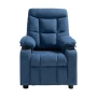 Kids Reclining Chair, Toddler Recliner with Cup Holders and Pockets, 107° to 126° Adjustable Backrest, Breathable Polyester Fabr