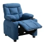 Kids Reclining Chair, Toddler Recliner with Cup Holders and Pockets, 107° to 126° Adjustable Backrest, Breathable Polyester Fabr
