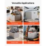Trailer Tongue Box, 838 x 483 x 457 mm Aluminum Trailer Tongue Tool Box, Heavy Duty Storage Organizer with Lock & Keys, Utility 