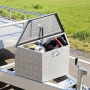 Trailer Tongue Box, 838 x 483 x 457 mm Aluminum Trailer Tongue Tool Box, Heavy Duty Storage Organizer with Lock & Keys, Utility 