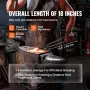 Blacksmith Tongs, 45.7 cm Wolf Jaw Tongs, Carbon Steel Forge Tongs with A3 Steel Rivets, for Horseshoes, Curved Shapes, Block Fo