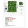 Artificial Plant Wall, 12PCS 50.8 x 50.8 cm Artificial Boxwood Panels, Sun Protection Greenery Backdrop Privacy Hedge Fence, Fak