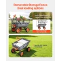 Garden Dump Cart, 362 kg Poly Dump Cart, Garden Carts Dumps Wagon with Storage Fence, 90° Quick-Dumps Mechanism, 180° Swivel Whe