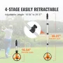 Measuring Wheel in Inches, 160mm Wheel Diameter, 1000-420mm Telescoping Measure Wheel, Measurement 0-9,999m with Back Bag, Suita
