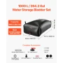 Water Storage Bladder, 1000L Portable & Collapsible Water Storage Bag, Wear-Resistant 1000D PVC Soft Waters Bag, Leakproof Campi