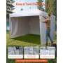 Canopy Sidewalls, Fit for 3 x 3 m Pop Up Canopy Tent, Tent Side Walls with Waterproof and Sunlight Protection Layer for Outdoor 
