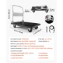 Foldable Push Cart Dolly, 299.37 kg Capacity, Folding Platform Truck with Swivel Wheels, Moving Platform Hand Truck Flatbed Cart