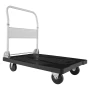 Foldable Push Cart Dolly, 299.37 kg Capacity, Folding Platform Truck with Swivel Wheels, Moving Platform Hand Truck Flatbed Cart