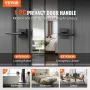 Privacy Door Handle, 1 Pack Matte Black Door Lever, Left or Right Handing Reversible Lever with Keyless Lock, 45° Rotation to Op
