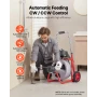Drain Cleaner Machine 30m x 9.5mm, Auto Feed Sewer Snake Drain Auger on Wheels, Portable Drain Cleaning Machine with 8 Cutters &