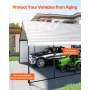 Kraftig metal carport, 5,8 x 6 x 3,77 m udendørs carport med