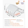 Heavy Duty Metal Carport, 5.8 x 6 x 3.77 m Outdoor Carport with Sturdy Frame & Roof, Car Garage Shade with Removable Sidewalls, 