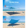 Strandtelt Sun Shelter, UPF50+ solbeskyttelse, 2 m høj, 3 x 3