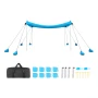 Beach Tent Sun Shelter, UPF50+ Sun Protection, 2 m Tall, 3 x 3 m, Easy Pop Up Beach Canopy with 8 Sandbags, Stability Poles, San