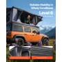 Rooftop Tent Hard Shell, 2-3 Person Aluminum Roof Top Tent Hardshell with Tri-Color LED Light, Thick Mattress & 2 Windows, Water