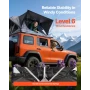 Rooftop Tent, 2-3 Person Foldable Aluminum Roof Top Tent with Tri-Color LED Light, Thick Mattress & 10 Windows, Waterproof Windp