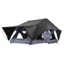 Rooftop Tent, 2-3 Person Foldable Aluminum Roof Top Tent with Tri-Color LED Light, Thick Mattress & 10 Windows, Waterproof Windp