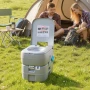 Portable Toilet, 30L Detachable Waste Tank, 200 Flushes, Camping Toilet for Adults, Outdoor Travel Potty with Level Indicator, S
