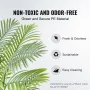 Artificial Palm Tree, 4 FT Tall Faux Plant, Secure PE Material & Anti-Tip Tilt Protection Low-Maintenance Plant, Lifelike Green 