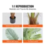 Artificial Palm Tree, 4 FT Tall Faux Plant, Secure PE Material & Anti-Tip Tilt Protection Low-Maintenance Plant, Lifelike Green 