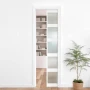 Sliding Pocket Door Hardware Track Kit, 1135 mm Pocket Door Track Kit with Soft Close Mechanism for Smooth and Quiet Sliding, Ea