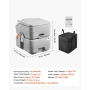 Transportabelt toilet, 20L aftagelig affaldsbeholder, 120