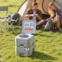 Portable Toilet, 20L Detachable Waste Tank, 120 Flushes, Camping Toilet for Adults, Outdoor Travel Potty with Level Indicator, C