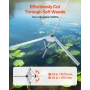 Lake Weed Cutter, Pond Aquatic Plant Cutting Tool with 1.57 m Max. Cut Width, Sharp and Heavy-Duty Steel Blades, Pond Rake with 