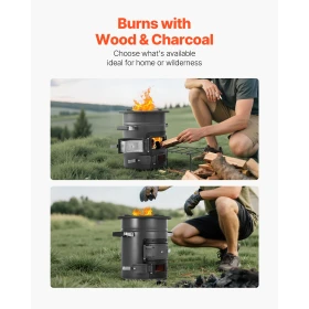 Camping Raketovn, Brændebrændende Bærbar Raketovn med Bæretaske