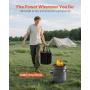Camping Rocket Stove, Wood Burning Portable Rocket Stove with Carrying Bag for Backpacking, SPCC Steel, Double Door, Burn Twigs,
