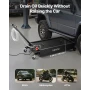 Low Profile Oil Drain Pan, 75.7 L Capacity, Rolling Oil Drain Pan with Electric Pump & 2.2 m Hose, Leak-proof & Corrosion-resist