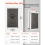Pet Door, X-Large, with Three Magnetic Flaps and Metal Frame, Strong and Weatherproof Dog Door for Interior and Exterior Doors, 