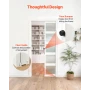 Sliding Pocket Door Hardware Track Kit, 1746 mm Pocket Door Track Kit with Soft Close Mechanism for Smooth and Quiet Sliding, Ea
